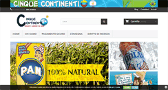 Desktop Screenshot of cinquecontinentisrl.com